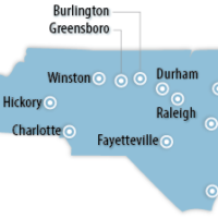 Cities in North Carolina that use yardramps, dockboards and railboards