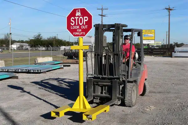 Steel Barrier Stop Sign Feature - Brazos Manufacturing